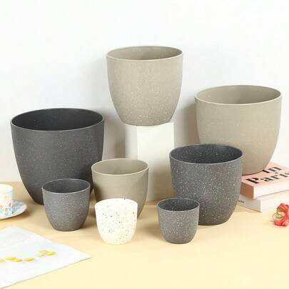 1 chậu trồng cây giả đá mờ, chậu hoa trong nhà, chậu gốm, bình hoa, chậu cây ban công, trang trí nhà cửa, chậu trồng cây dung tích lớn, bình trang trí trong nhà.