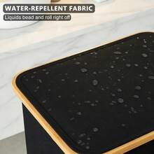 Laundry Hamper With Wheels And Lid, 100L Rolling Clothes Basket With 4 Wheels 2 Locking, Bamboo Handle & Frame Always Upright, Collapsible For Bedroom Bathroom Dorm RV Camping,Black - màu đen - Xem 5