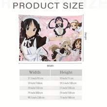 2D Flat - 2D Flat - 1pc Of Ultra-Large,1pcK-ON!AnimeTapestryWallHangingPoster-JapaneseGirlBandThemedDecorSuitableforBedroom,LivingRoom,Balcony-SoftBeigeFabricSuitableforIndoor/OutdoorUse,LightweightGiftforK-ON!FanswithMaidOutfitCharacters - 1PC - 查看 6