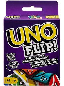 Mattel UNO Official Collector's Edition: Transformers Multi-Version Card Game Set - 112 Cards Per Deck, 2-10 Players, Theme Party Game, Featuring Transforming Robot Mechanics - GDR44 Mattel UNO Flip Playing Cards - View 11