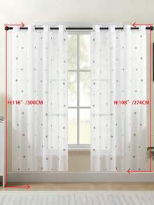 1/2 tấm rèm voan thêu cổ điển kiểu Châu Âu, rèm trắng trong suốt thích hợp cho phòng ngủ, ban công, phòng khách, rèm cửa sang trọng, rèm ren trắng thanh lịch được trang trí bằng họa tiết thêu lá tinh tế, rèm polyester mờ cho phòng khách, phòng ngủ, văn phòng và các dịp khác - Có thể giặt máy, rèm trang trí phòng ngủ. - Nhiều màu - Xem 44