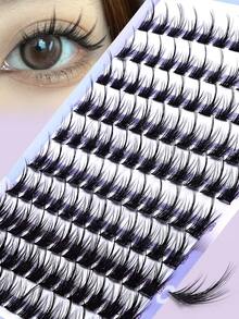 MAANGE 120pcs Cartoon Anime False Eyelashes, Anime Cosplay Personal False Eyelashes, Japanese Eye Makeup Tools, Cluster False Eyelashes, Suitable For Daily, Travel, Party, Cosplay - CC - View 5