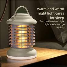 Lampu Pengusir Nyamuk UV 2-in-1, Lampu Malam Cahaya Hangat, Lampu Pengusir Nyamuk Portabel untuk Dalam/Luar Ruangan, Dapat Diisi Ulang USB, 800mAh - MultiWarna - View 9