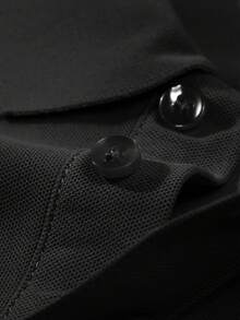 GRDR Men's Fashion Short Sleeve Casual Commuter Polo Shirt - Black - View 7