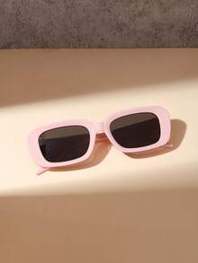 1pc 4-10 Years Old Children Square Frame Glasses, Polycarbonate Material, Casual Personalized Retro Multifunctional Fashion Glasses, Suitable For Outdoor Activities, Parties, Beach Vacation Outfits, Comes With Glasses Case - Multicolor - View 13