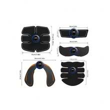 AXH. EMS Muscle Stimulator Electric Massage Therapy Digital Full Body Massager, Fitness - Black - View 3