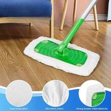 8 Pieces Of White Mop Cloth, Reusable Mop Cloth, Textured Cleaning Surface, Efficient Removal Of Dirt, Compatible With Most Mops, Suitable For Multi-Purpose Dry And Wet Floor Cleaning, Dry And Wet Flat Mop Cover, Preferred For Home Cleaning, Cleaning Accessories - trắng - Xem 5