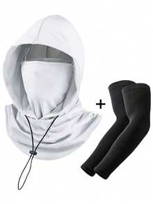 2/1 Hooded Full-Face Mask Sunshade Sleeve Cover, Summer Windproof Mask Neck Guard, Breathable Sunshade Protection Mask - Multicolor - View 4