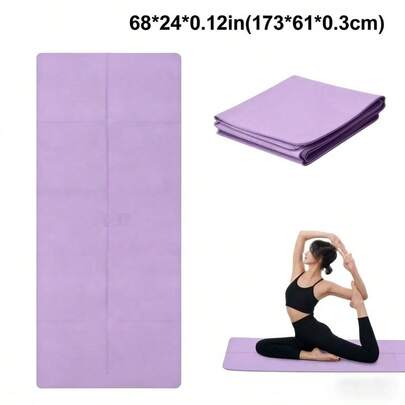 1 tấm thảm yoga EVA 173*61*0.3cm dành cho người mới bắt đầu, thảm tập thể dục, thảm yoga khiêu vũ (Màu tím)
