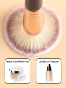 Pincel de maquillaje de doble punta angulado, para base y contorno en uno - Multicolor - Ver 4