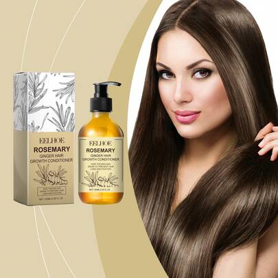 100ml/3,38 oz Acondicionador de cabello de romero y jengibre, nutritivo para cabello seco y encrespado, suavizante y voluminizador