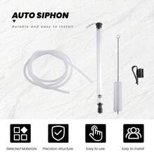 3/8In Auto Siphon With Clamp 6.5' Ft Hose Bottling Siphoning Kit With  Free Plastic Tubing For Beer - Multicolor - View 2