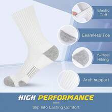 5 pares de calcetines de baloncesto y trabajo para hombre de talla grande en colores negro, blanco y gris - Multicolor - Ver 11