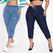 Plus Size Jeans - 藍色 - 查看 7