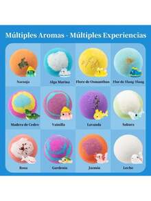 12 Piezas Bombas de Baño Naturales con Sorpresa de Animales, Bolas Aromáticas para Niños - 1 - Ver 3