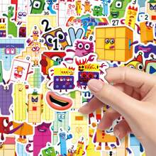 50pcs Numberblocks Cartoon Educational Math Animation Decorative Stickers For Notebook, Laptop DIY - Numberblocks - View 2