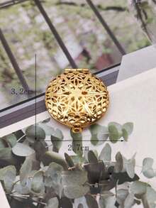 1 pieza Colgante tipo medallón con forma de corazón de acero inoxidable, estilo bohemio con diseño floral en relieve, accesorio de joyería creativo DIY para collar, regalo de San Valentín - caja de fotos de amor - Ver 14