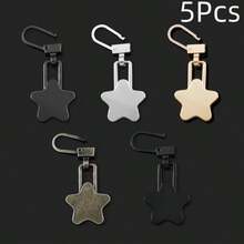 2/5/10Pcs Star-Shaped Zipper Pulls, Detachable Quick Repair, Universal Metal Zipper Head Pendant Replacement Accessories With Small Hole, Tool-Free, Suitable For Bags, Clothes, Jackets, Shoes, Boots, Zipper Pulls - Multicolor - View 23