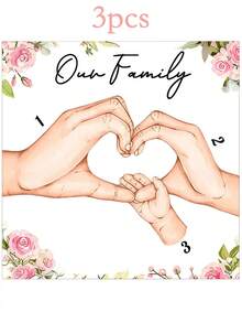 Placa cuadrada de acrílico personalizada, regalo conmemorativo personalizado con impresión de palma familiar, adecuado para regalar a mamá, papá, abuela, abuelo, regalo único para el Día de la Madre, Día del Padre, cumpleaños, aniversario - Multicolor - Ver 20