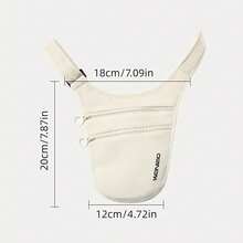 Adjustable Anti-Theft Travel Waist Bag With Zipper Closure And Gold-Tone Hardware - Multi-Compartment Waist Bag With Belt Loop System And Shoulder Strap, Suitable Hiking And Running - Unisex Design (Waist Size 23.62- 47.24inch ) - Storing Passport, Cash, Phone, Credit Cards - Solid Black Outdoor Crossbody Bag - Black - View 9
