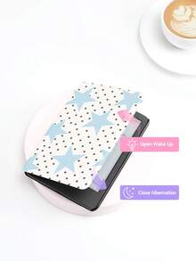 Minimalist Polka Dot & Star Print Protective Case Suitable For Kindle 10th, Kindle 11th, Kindle Paperwhite 5, E-Book Reader Protective Cover With Auto Wake/Sleep Function, Lightweight And Convenient, Perfectly Fit To Protect Your Reading Device, Romantic Gift - Multicolor - View 4