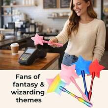 Magic Fairy Fairy Wand Credit Card Holder, 3D Printed Tap To Pay Wand, Fairy Wand Credit Card Holder - Red - View 3