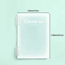 1pc A5 Blush Soft Cover Loose Leaf Notebook, Minimalist High-Quality Gradient Color Lined Notebook, Suitable For Students To Take Notes In Class, 60 Sheets, Essential For Back To School, Ideal For Office, Meetings And Personal Use - Multicolor - View 6