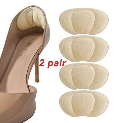 2 đôi đệm lót gót giày cao gót bằng mút mềm dành cho nữ, có khả năng giảm sốc và chống trượt, mang lại cảm giác thoải mái.