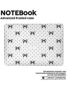 This Is A One-Piece, Black, Frosted Transparent Laptop Case With A Bow And Heart Pattern. It's Lightweight, Shockproof, And Compatible With MacBook Air 13-Inch/15-Inch And 14-Inch Pro M2 And M3 Chipsets. Combining Fingerprint Resistance, Shock Protection, And Heat Dissipation, It's The Perfect Gift For Holidays And Special Occasions. - View 11