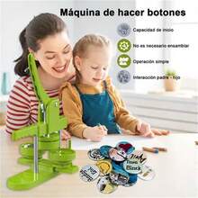 Button Making Machine, 100 Sets, Button Press Machine With Badges For Family Gifts, 58mm/2.28inch - A - View 4