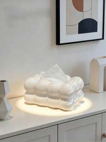 Luxury Cotton Candy Tissue Box, Tissue Paper Holder, High-End Restaurant, Modern Minimalist Style - Multicolor - View 5