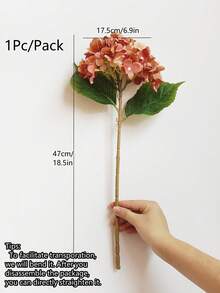 1 pieza Flor de Hortensia Faux Realista, Material de Alta Calidad Tipo Seda, Adecuado para Ramos de Boda DIY, Fiestas, Decoración del Hogar, Cocina, Jardín, Hotel, Oficina, Festividades de Primavera (Día de San Valentín, Día de la Madre), Decoraciones de Vuelta a Clases, Coronas DIY, Regalos - Café integral - Ver 6