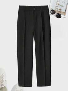 Men's Lightweight Casual Business Formal Trousers, Fashionable Versatile Suit Pants For Summer - Black - View 3