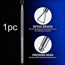 5pcs Stainless Triangle Cuticle Pusher Peeler For Gel Polish Remover Triangular Design Cuticle Nail Tools Manicure - Silver - View 10