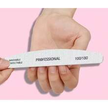 Bộ 100/50/25/10/1 cái dũa móng tay bằng gỗ mỏng màu xám - Độ nhám 100/180, bộ chăm sóc và làm móng, dũa móng hai mặt, dũa móng có thể rửa sạch, khối mài móng tái sử dụng, phù hợp cho móng tự nhiên và móng acrylic, sử dụng tại nhà và salon. - Màu Xám nhạt - Xem 11