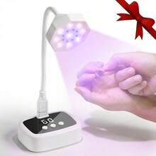 DENGXUN Mini Rechargeable UV Nail Lamp, 360° Flexible & Fashionable Design, 2 Adjustable Timer Modes. Suitable For Manicure And Nail Polish Curing, Portable & Practical, Perfect Gift Choice. - Multicolor - View 2