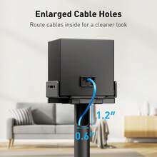PERLECARE 2Pcs Universal Speaker Stands For Surround Sound -Height Adjustable Extend 33.3"To 45.1", Floor Speaker Stand For Satellite & Studio & Bookshelf Speakers Up To 11LBS, Black - 黑色 - 查看 5