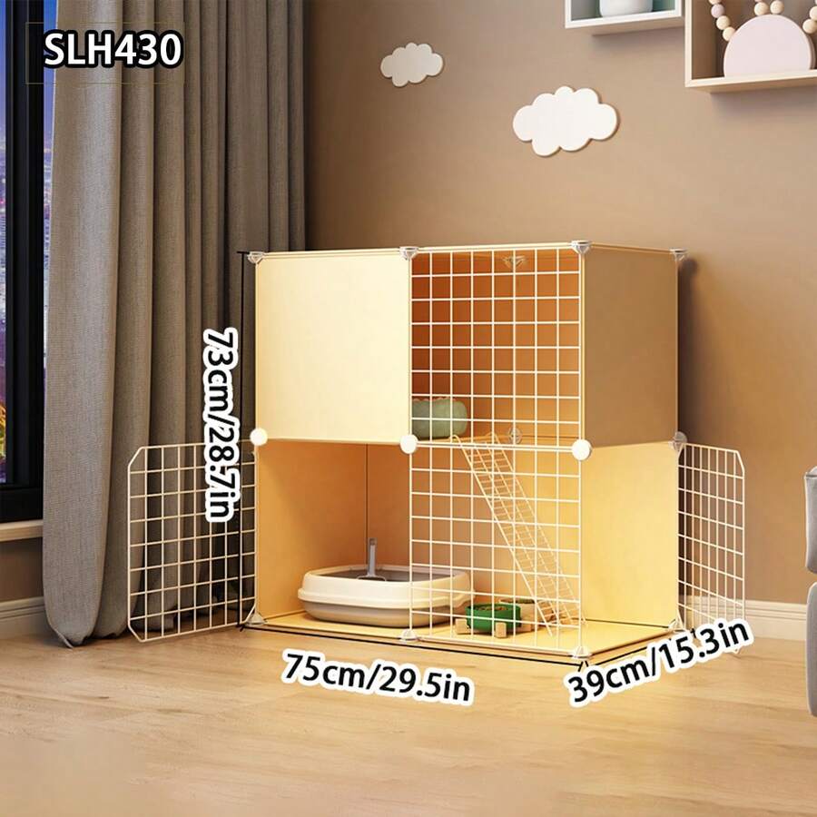 Lồng mèo dạng mô-đun có thể tháo rời kèm thang leo, nhà cho mèo trong nhà