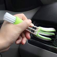 二合一多功能汽车空调出风口清洁刷 - 可拆卸可水洗空调出风口除尘刷，适用于清洁船/车内饰细节和角落 - 綠色 - 查看 2
