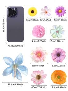 1/25/40/100pcs Artificial Flower Materials Packaging Fake Flowers Silk Flowers DIY Craft Headpiece Wreath Materials Wedding Bouquet Mother's Day Decoration, All Seasons Available - Multicolor - View 9