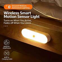 VOLACI Intelligent LED Motion Sensor Night Light, With USB Rechargeable Battery, Wireless Magnetic Installation Base, Suitable For Cabinets, Corridors And Bedrooms, Wireless Lighting Solution | Fashionable LED Light | Magnetic Installation Light - Cabinet Lights - View 3