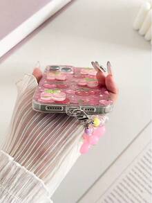 Cherry Accessories 彩色树脂透明花卉吊坠加厚防摔高端手机壳,兼容 17、17 Pro、17 Pro Max、 16/15/XR/ 16 Pro Max/7/8/P12 Pro Max/P13 Pro Max/P14 Pro Max/P13/P14/P11/P12/P14,可爱时尚加厚保护壳,适用于 XS/S/XS Max/7/8/GES2 - 彩色 - 查看 6