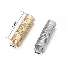 10/20 hạt/gói hạt hình ống rỗng bằng thép không gỉ, hạt đệm thời trang không gây dị ứng dùng cho vòng cổ, vòng tay, trang sức DIY - Hạt rỗng - Xem 5