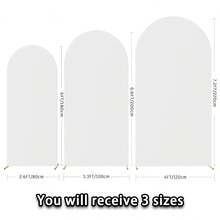 1Pc White Arch Backdrop Cover - Spandex Fitted Wedding Arch Frame Cover, Dome Arch Backdrop For Party Backdrop, Arch Cover For Wedding Decoration, Reception, Bridal Shower, Gender Reveal, Garden Outdoor Ceremony Banquet Decoration, Holiday Gift Back To School Supplies (Arch Frame Not Included) - 白色 - 查看 9