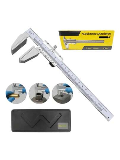 Paquimetro Analógico Profissional Aço Inox Com Estojo 150mm
