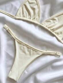 Athens Women's Suplex Curtain Bikini With Regulator - Amarillo mantequilla - Ver 4