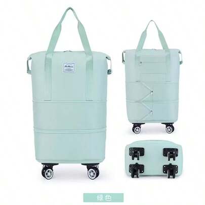 Bolsa de viaje multifuncional  de gran capacidad con ruedas universales,,impermeable,separacion humeda y seca,bolsa de equipaje expandible.