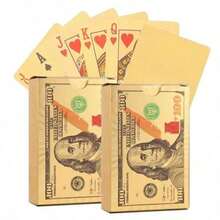 Gold Foil Silver Plastic Waterproof Durable Entertainment Board Game Playing Cards (Plastic Playing Cards, Playing Cards, PET Waterproof, Wear-Resistant, Entertainment, Board Games) Board Games, Props, Card Games, Texas Poker, Double-Sided Waterproof Playing Cards, Gold Foil Silver Plastic Playing Cards, Texas, Party Entertainment, Fun Toys, Business Gifts, Holiday Gifts, Etc. - Gold - View 6