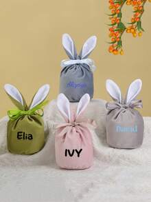 Personalized Mini Cute Cartoon Rabbit Bag, Easter Basket, Candy Bag, Easter Gift, Gift, Easter, Rabbit Bag, Easter Small Bag, Gift Bag. Suitable For Parties, Daily Use And Outings. - Multicolor - View 5