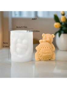 Khuôn silicon đa năng tự làm hình gấu mật ong để tạo hương thơm và thạch cao. - Con gấu - Xem 4